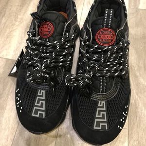 Versace chain reaction sneakers all black